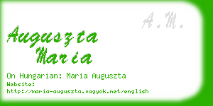 auguszta maria business card